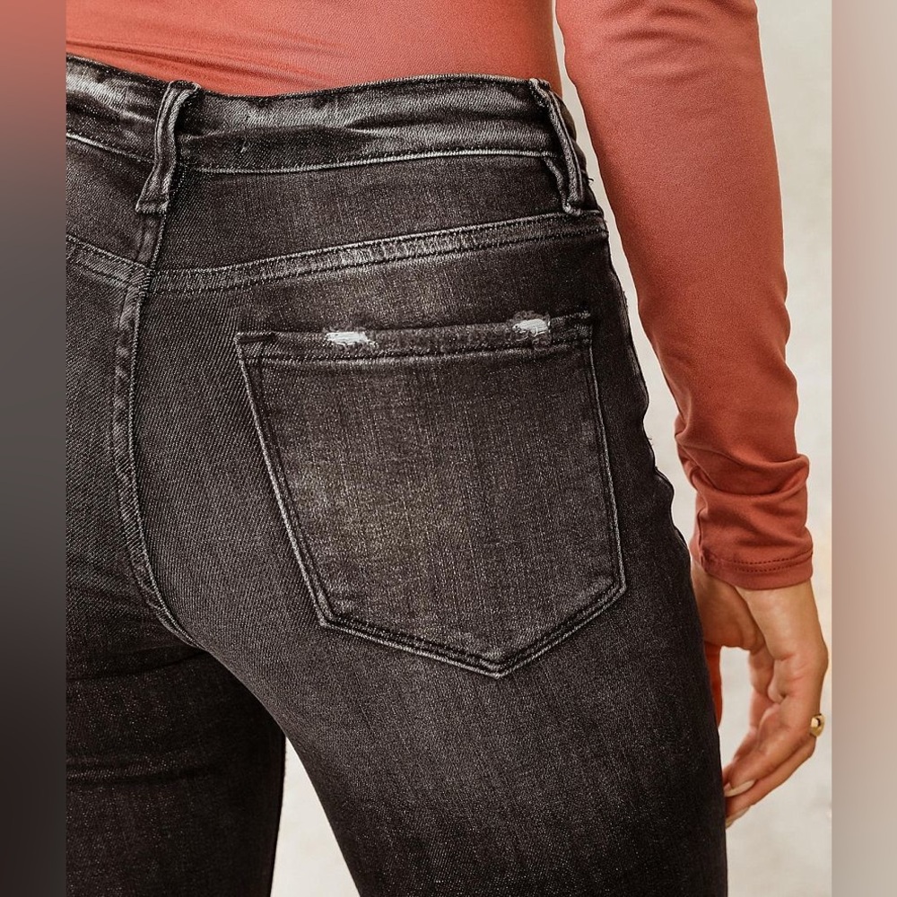 Flying Monkey Mid Rise Flare Jeans Button Fly Lon… - image 3